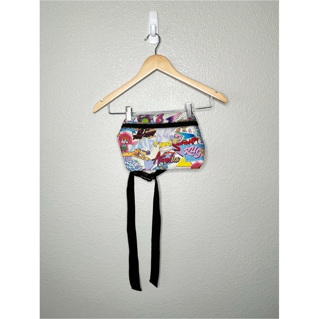 Vintage 90s Nickelodeon Rugrats All Over Print Fanny Pack Crossbody Bag Reptar
