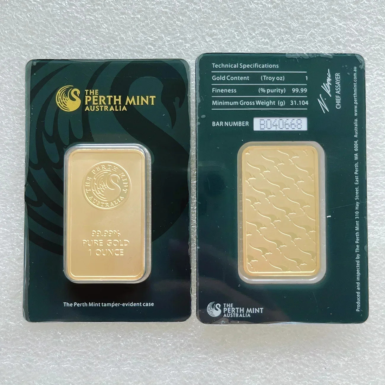 Gold Plated Swan Bullion Bar Replica Sealed Collectible Display Souvenir