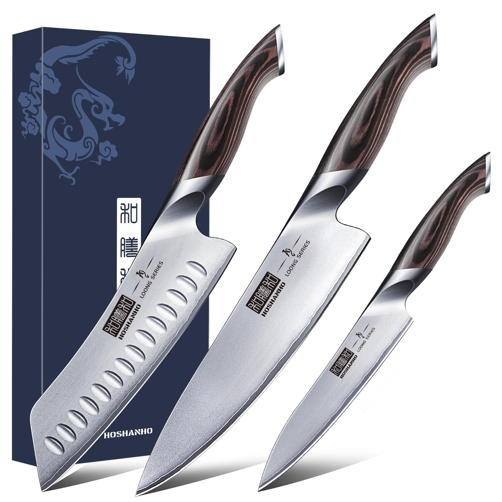 HOSHANHO 3 Pieces Knife Set, Professional Japanese Kitchen 8\