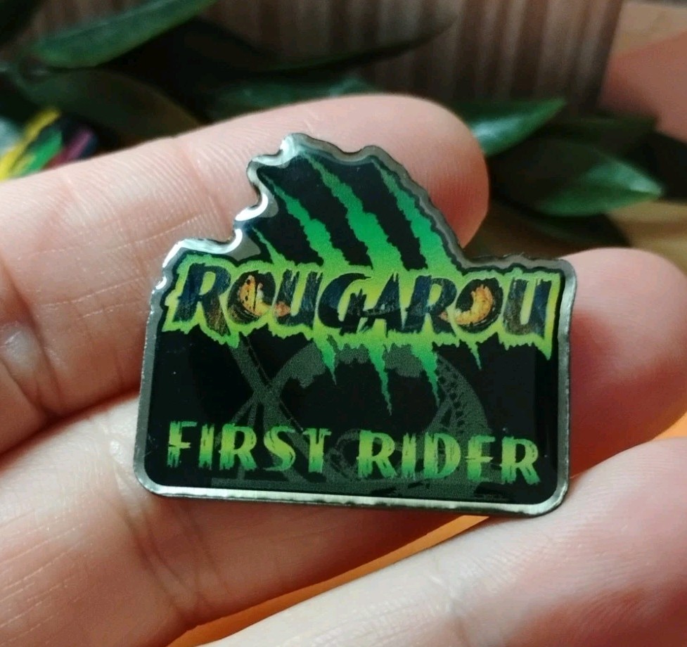 First Rider Pin ROUGAROU Roller Coaster Cedar Point Amusement Park Ohio 2015
