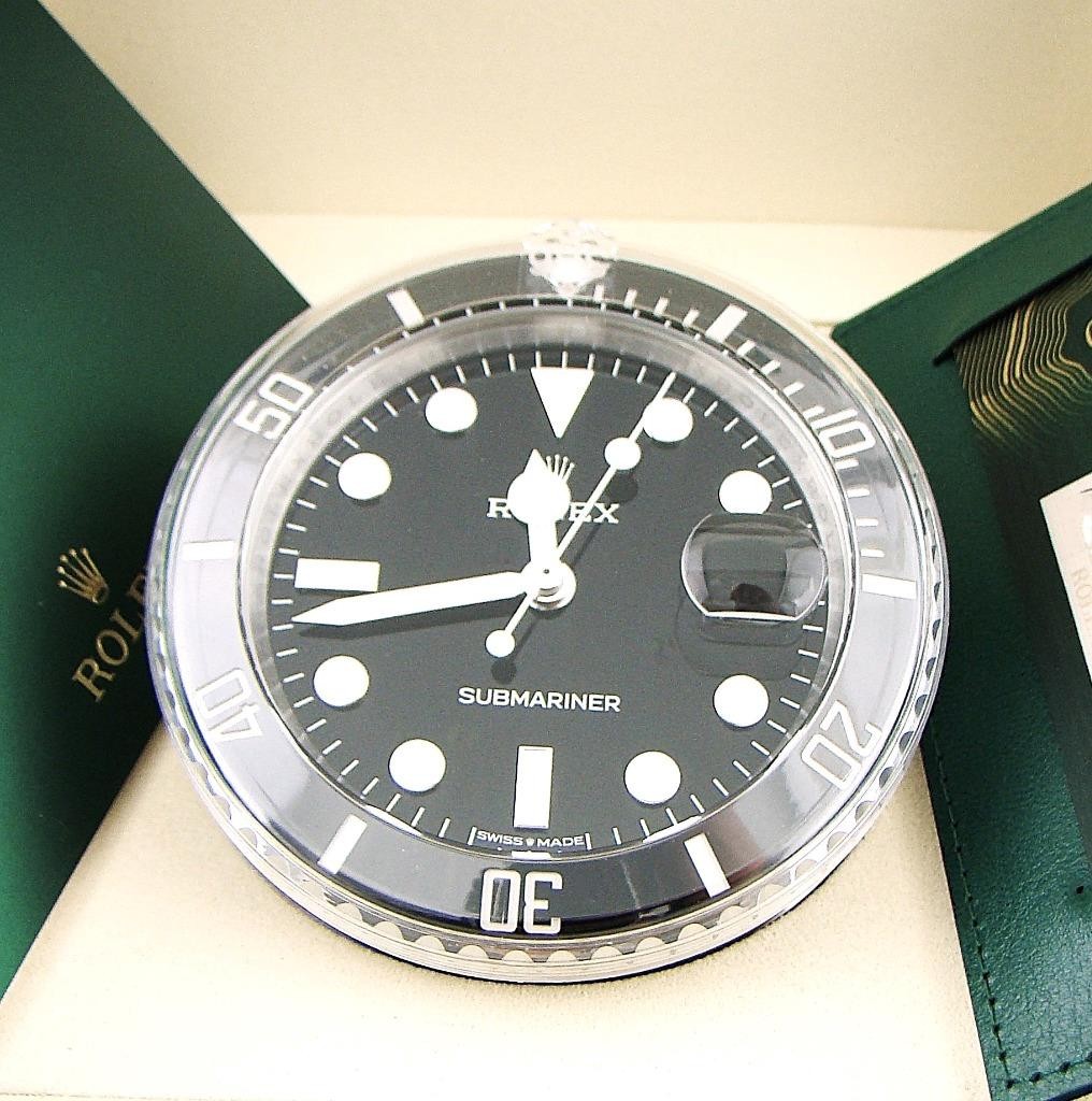 2026 New Rolex 909010LN Submariner Date Desk Clock 80mm Stainless Steel Warranty