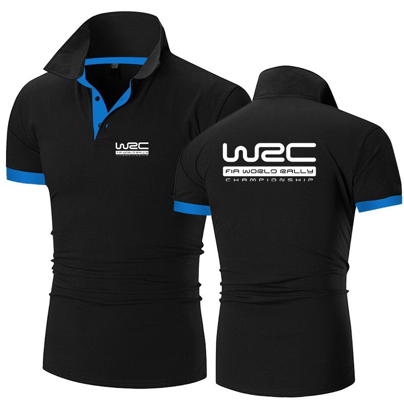 Polo WRC T-Shirt Man Woman Sleeve Short Col Button Shirt Fia World Rally