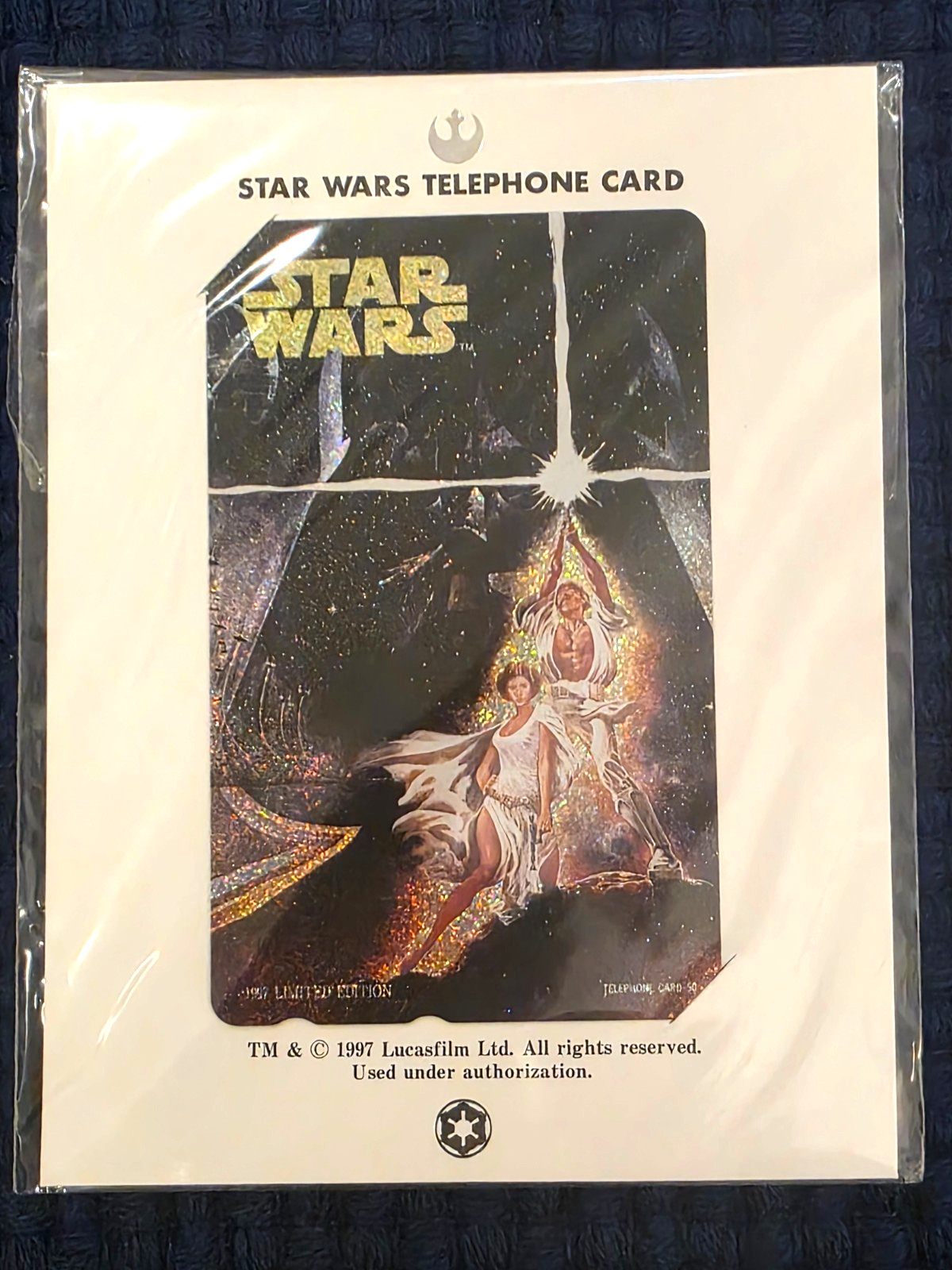 RARE NEW 1997 Star Wars Hologram Telephone Card Japan Not Used, Original Package