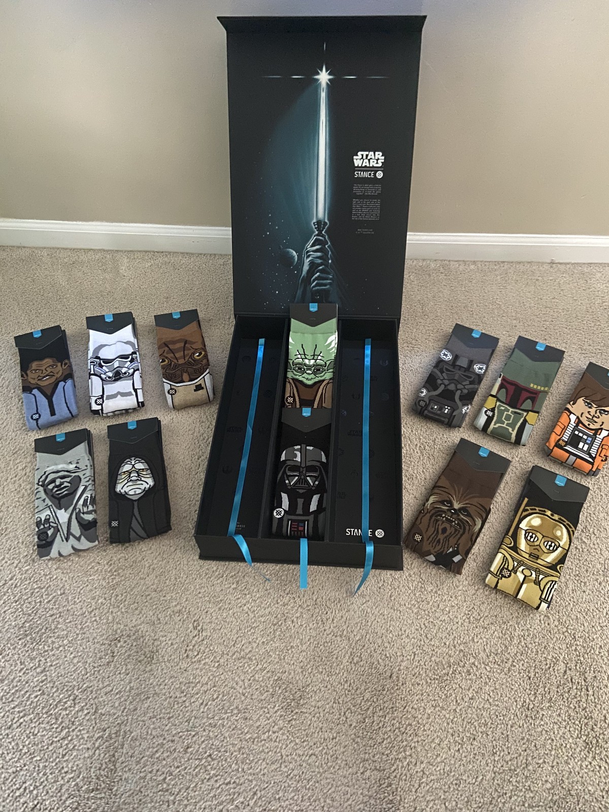 Star Wars Stance Socks “The Force 2” Rare Box Set of 12 Pairs - Large New in Box