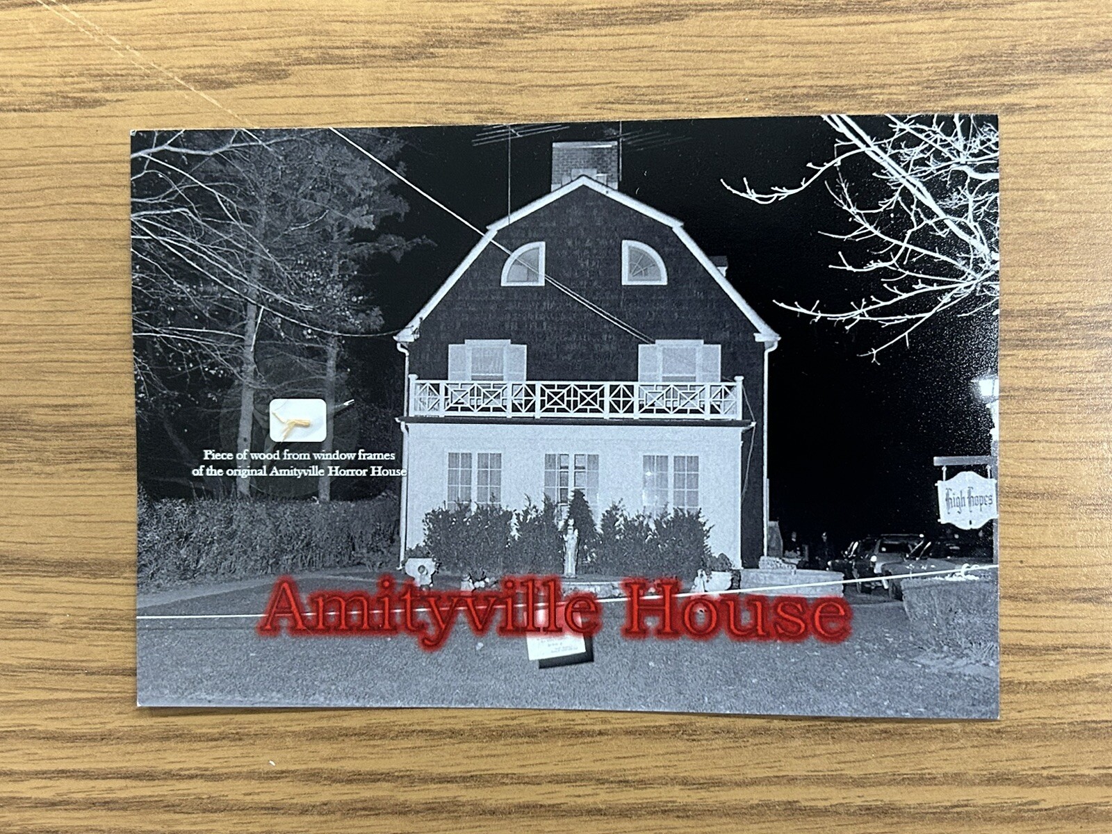 The Amityville Horror piece of wood Collectible Horror Relic