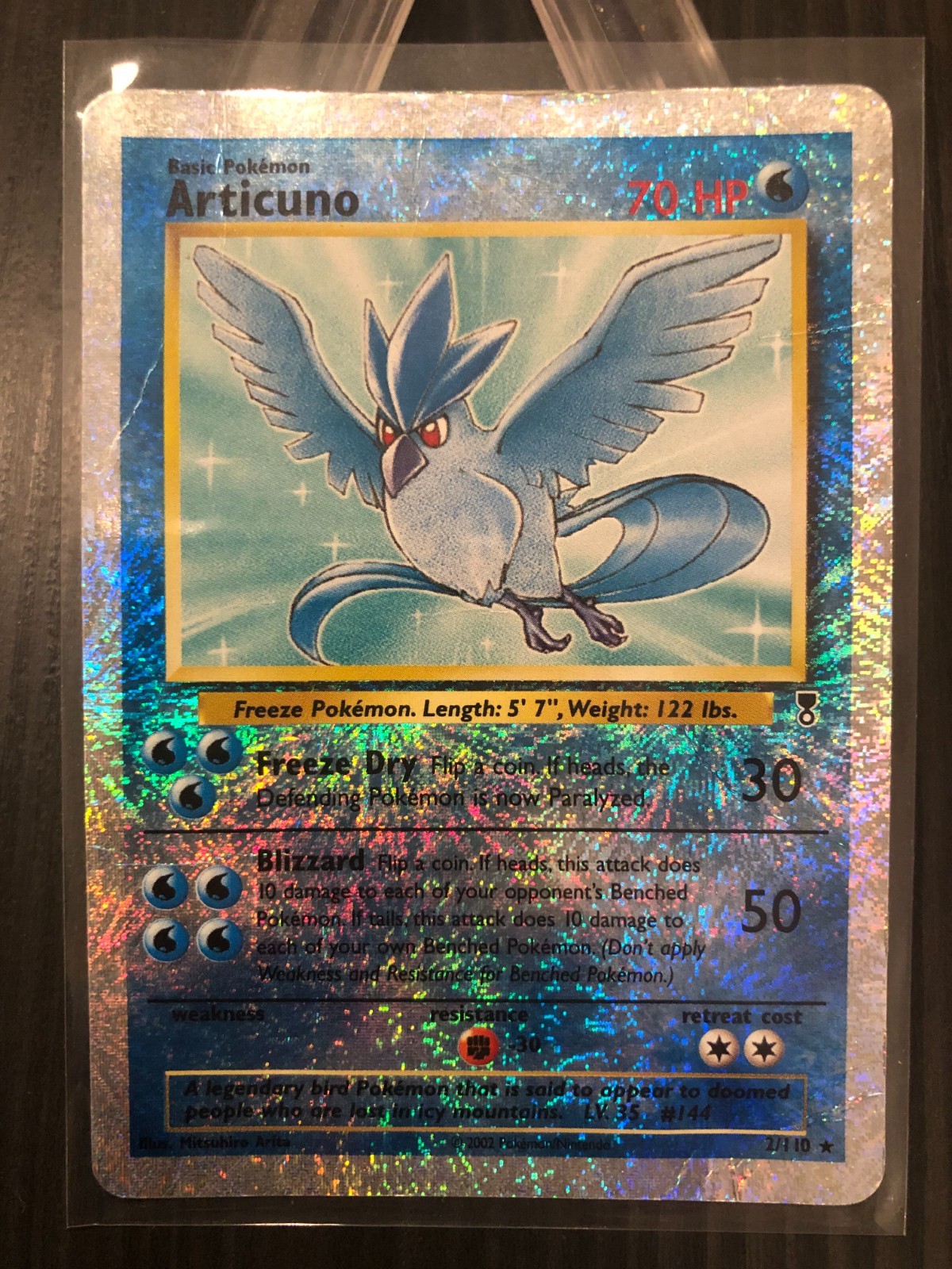 Articuno Legendary Collection Reverse Holo 2/110 Pokemon 2002 (English) HP DMG