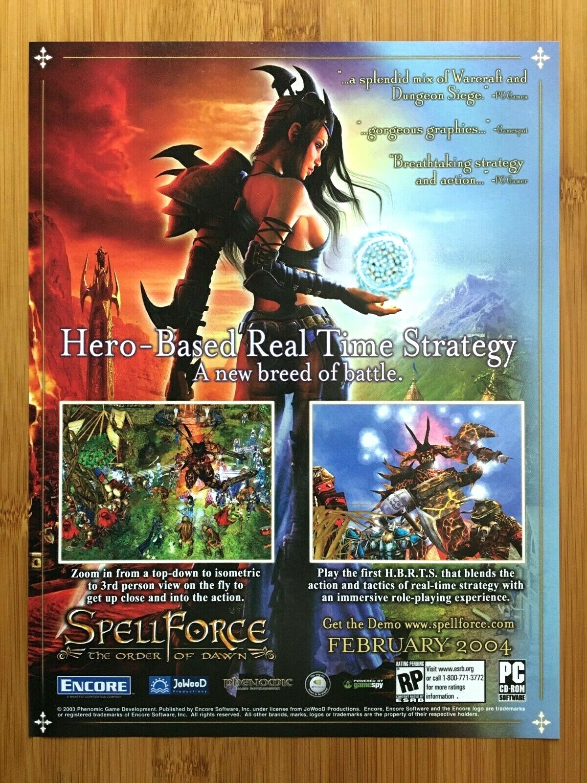Spellforce the Order of Dawn PC CD-ROM 2004 Print Ad/Poster Official Promo Art