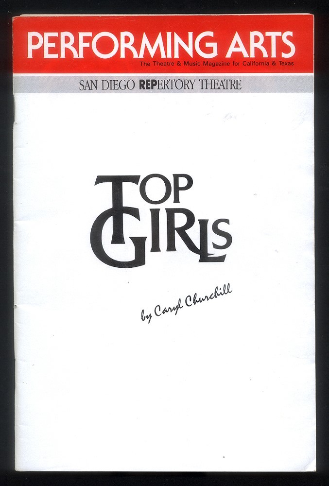 1986 TOP GIRLS Theatre Program - Performing Arts Magazine - Caryl Churchill