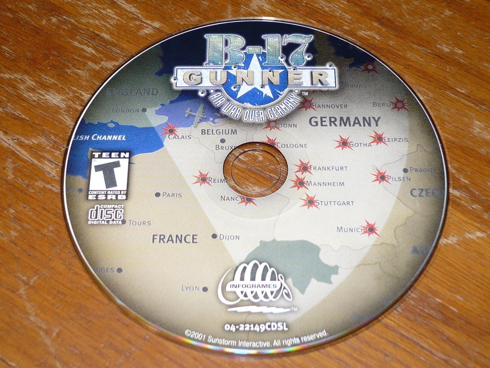 B-17 Gunner Air War Over Germany PC CD-ROM Sunstorm Infogrames 2001 Windows 98