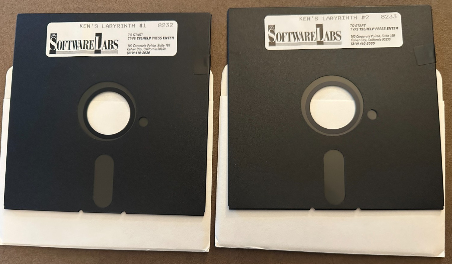 Vintage Software Labs Game - Ken's Labyrinth #1 & #2 - 5.25