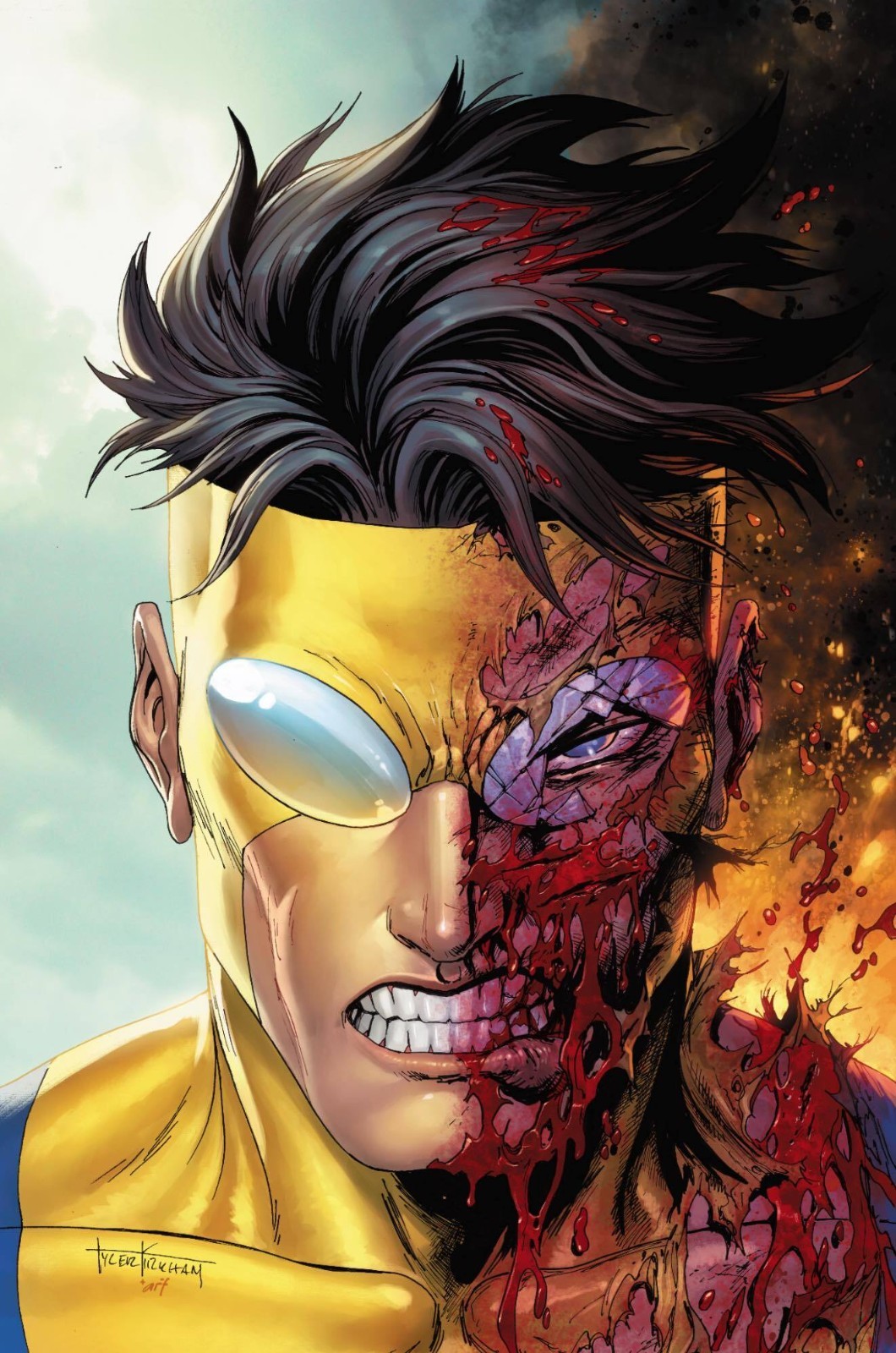 Invincible Returns #1 Tyler Kirkham War Torn Glossy Variant Cover Image Comic