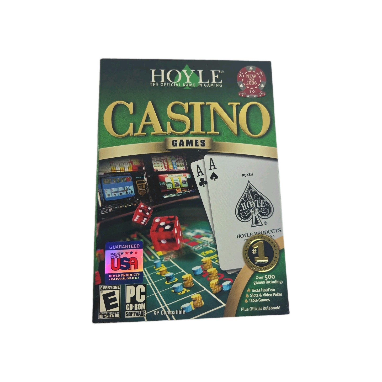 Video Game PC Hoyle Casino Games 2005 Slots Poker Texas Hold'em box Sealed