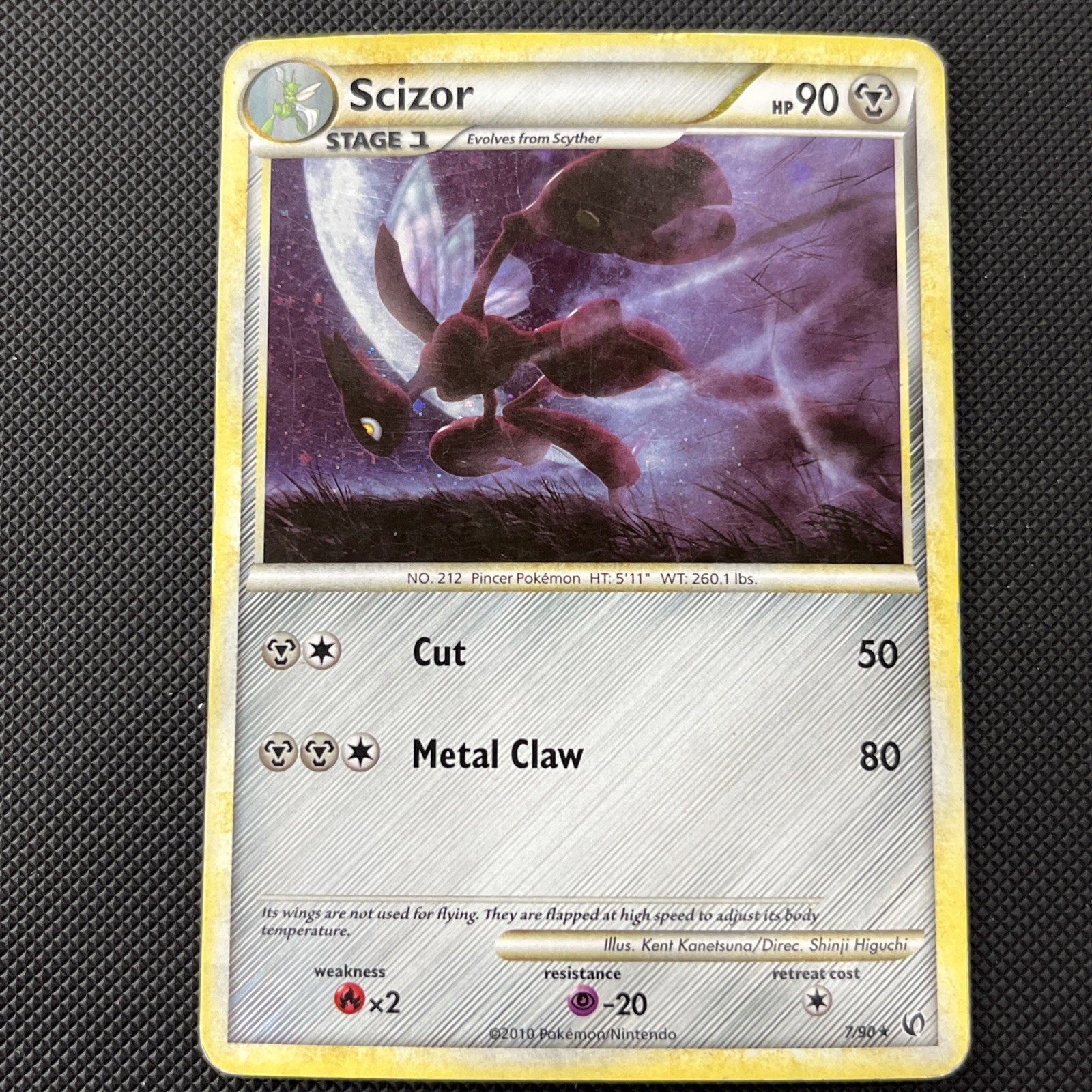 Pokémon Scizor Holo HGSS Undaunted Card 7/90 Nintendo Rare 2010 TCG MP