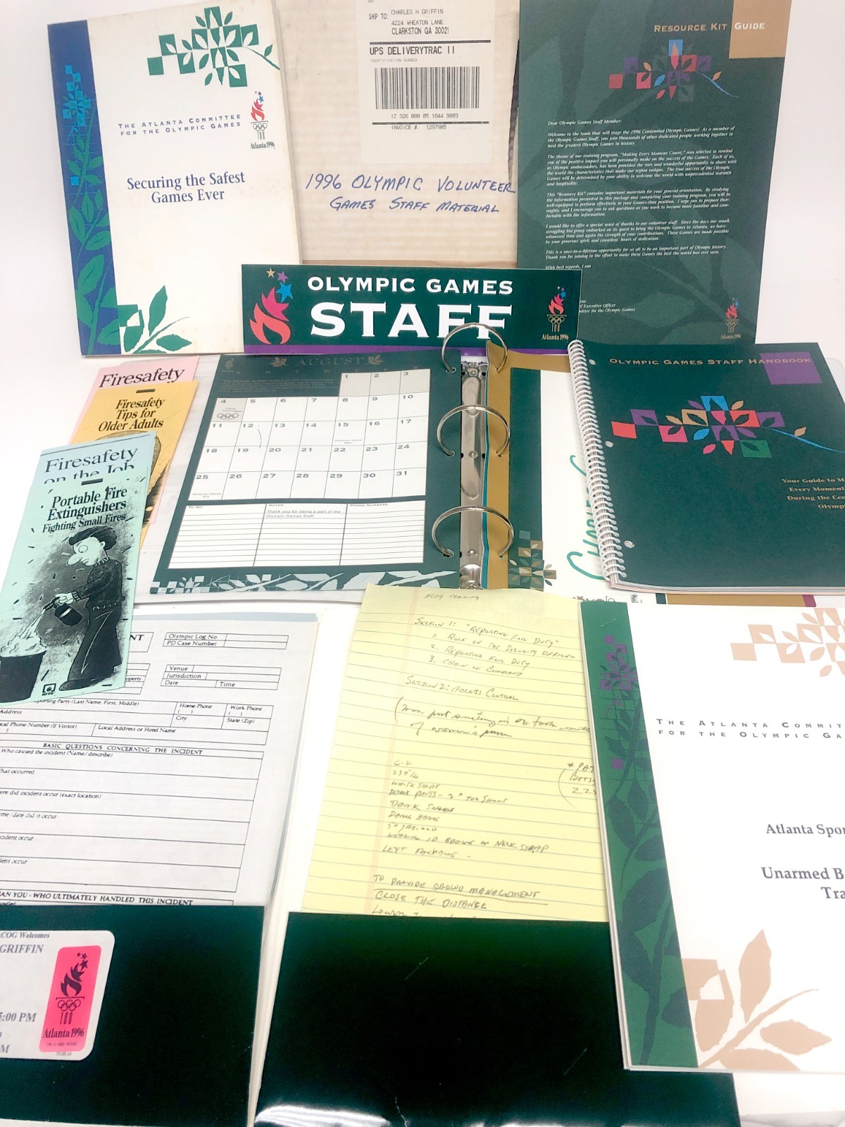 1996 Atlanta Olympics ACOG Security Staff Resource Kit Training Manual Box VHS