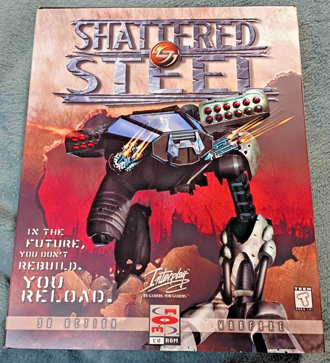 Shattered Steel PC Big Box Interplay Mechs, Box & Contents ONLY NO DISK