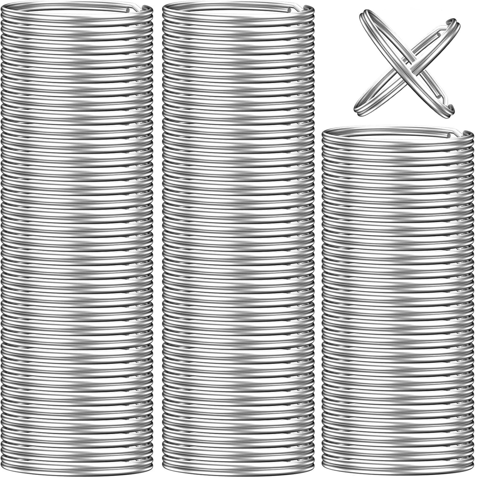 300PCS Split Key Rings, Key Rings Bulk for Keychain and Crafts, 1 Inch (25Mm)