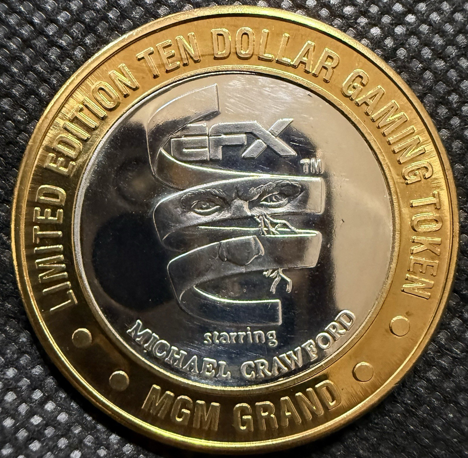 ⭐️MGM GRAND EFX CASINO Limited Edition 999% .6 Oz Pure Silver Strke Center⭐️