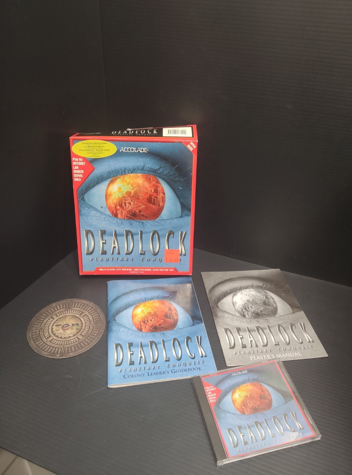 Deadlock Planetary Conquest Big Box (Windows PC CD Game, 1996) Complete