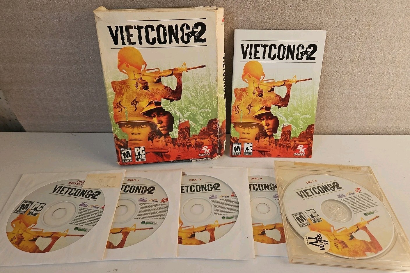 Vietcong 2 PC CD ROM Game 2K Games 2005 Pteredom Complete 