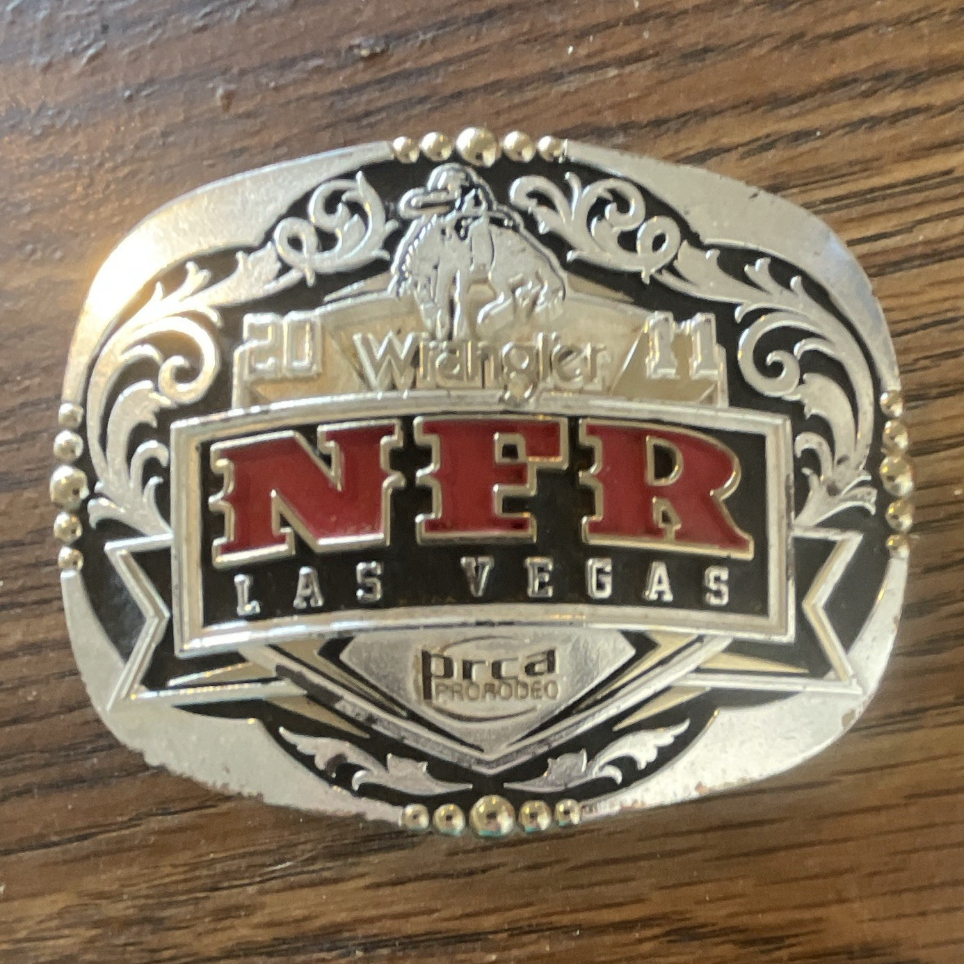 Montana Silversmiths Wrangler NFR 2011 Las Vegas PRCA Rodeo Belt Buckle