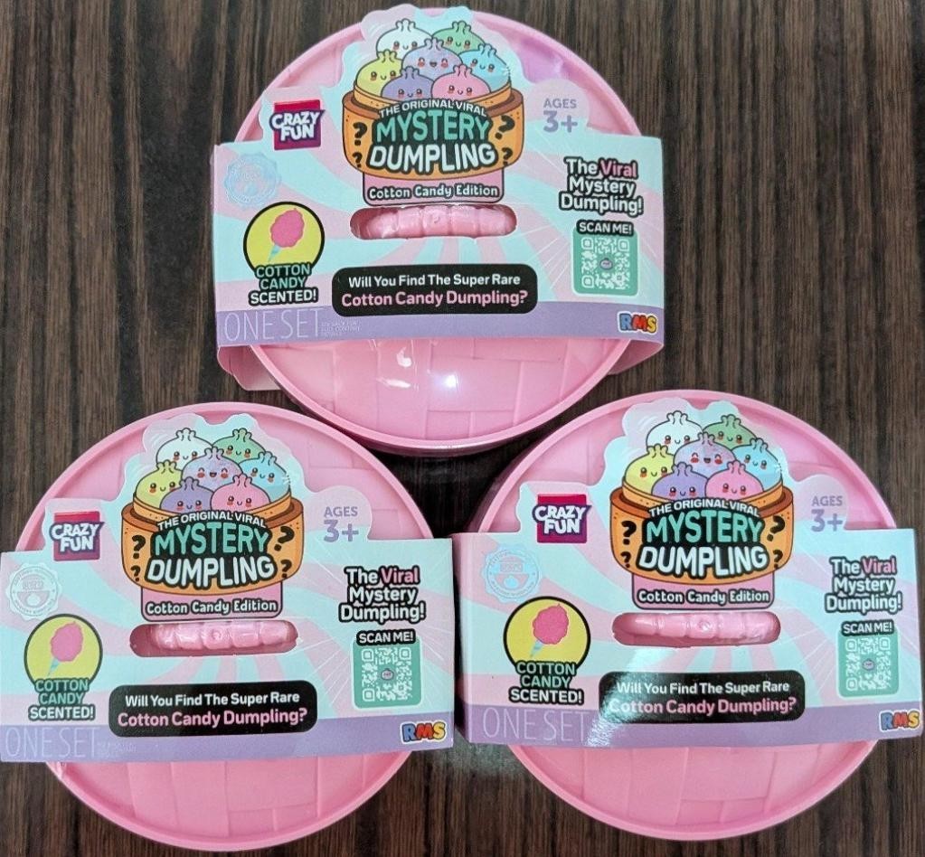 Crazy Fun Mystery Dumpling Cotton Candy Scented RMS pack of 3