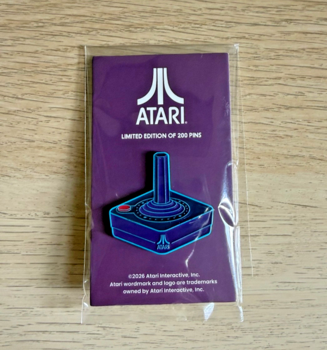 ATARI Joystick Enamel Pin 2026 Disney D23 Expo Exclusive NEW LE 200 NEW