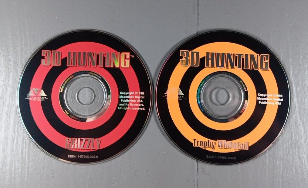 3-D Hunting Grizzly And Trophy Whitetail PC Games Discs Only