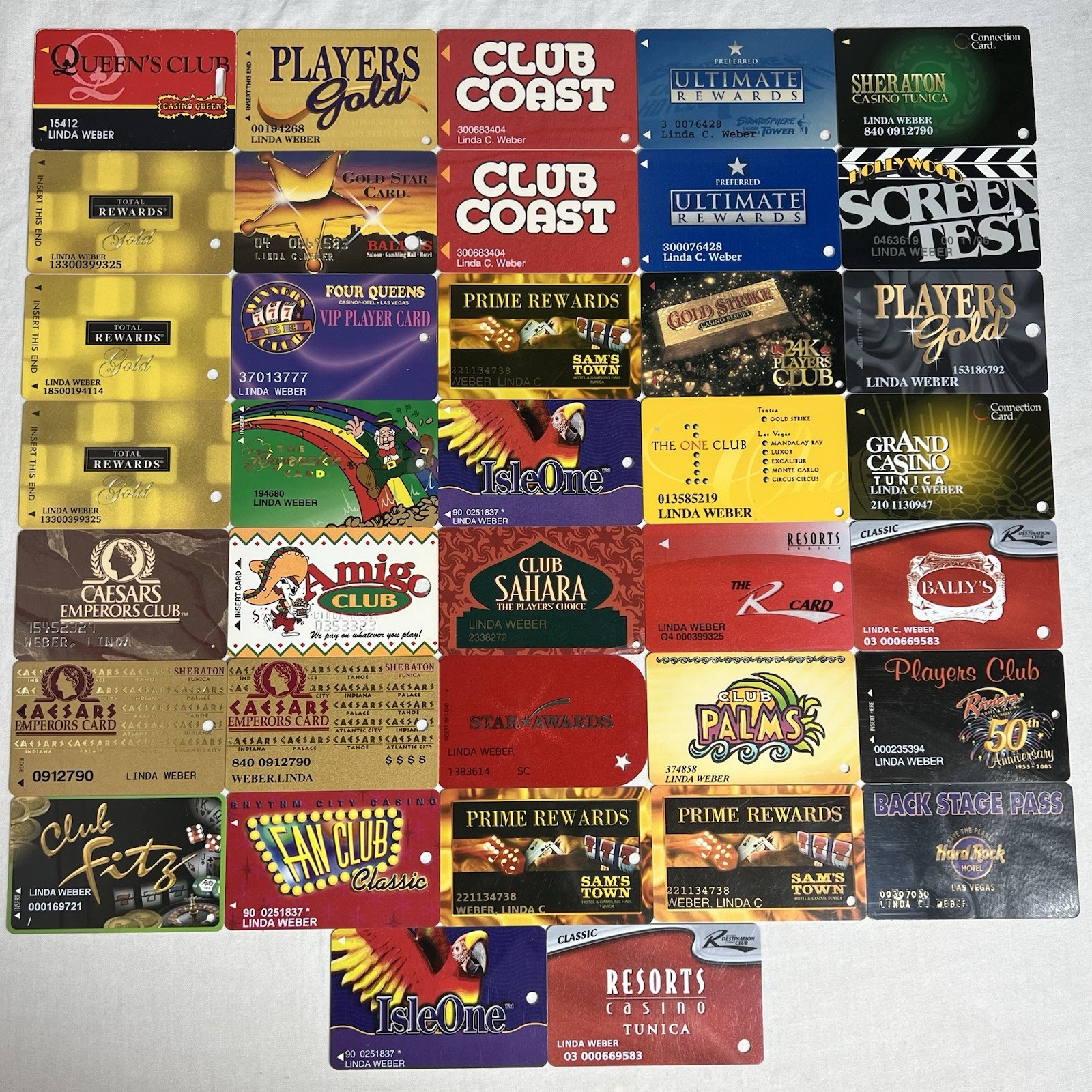 Casino Players Rewards Slot Cards Lot Of 37