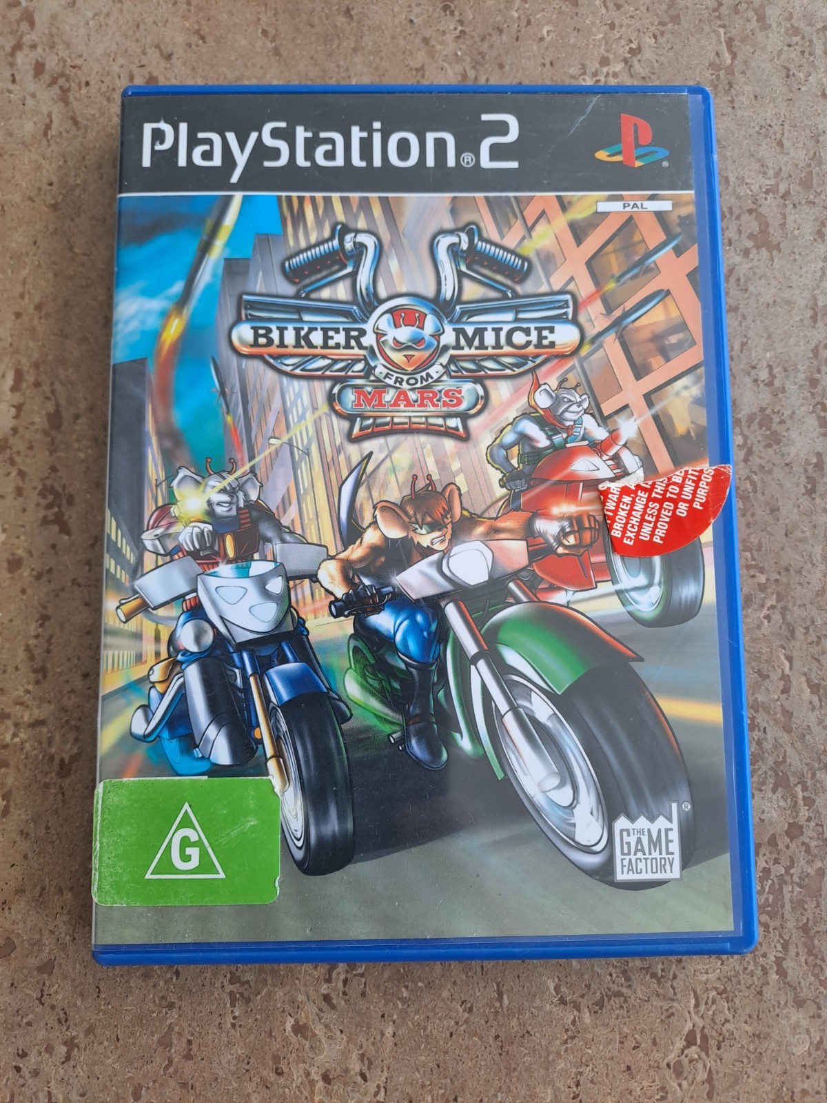 BIKER MICE FROM MARS  VIDEO GAME PLAYSTATION 2 PS2 PAL  GAME COMPLETE NEAR MINT