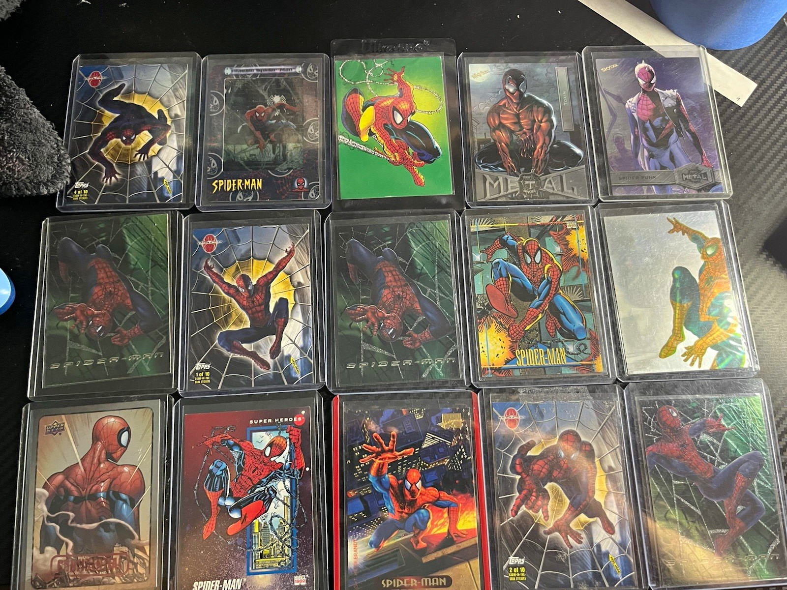 SkyBox Marvel 2002 Metal Universe Spider-Man 15 Card Lot Spider-Punk Toxin