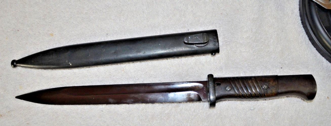 EXCELLENT WWII German F Horster Mauser Butcher Blade Bayonet & Sheath c1938