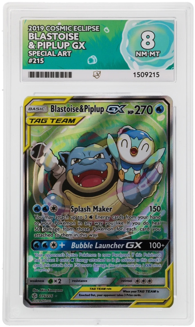 ACE 8 Blastoise & Piplup Gx 215/236 Cosmic Eclipse Nm-Mt Pokemon