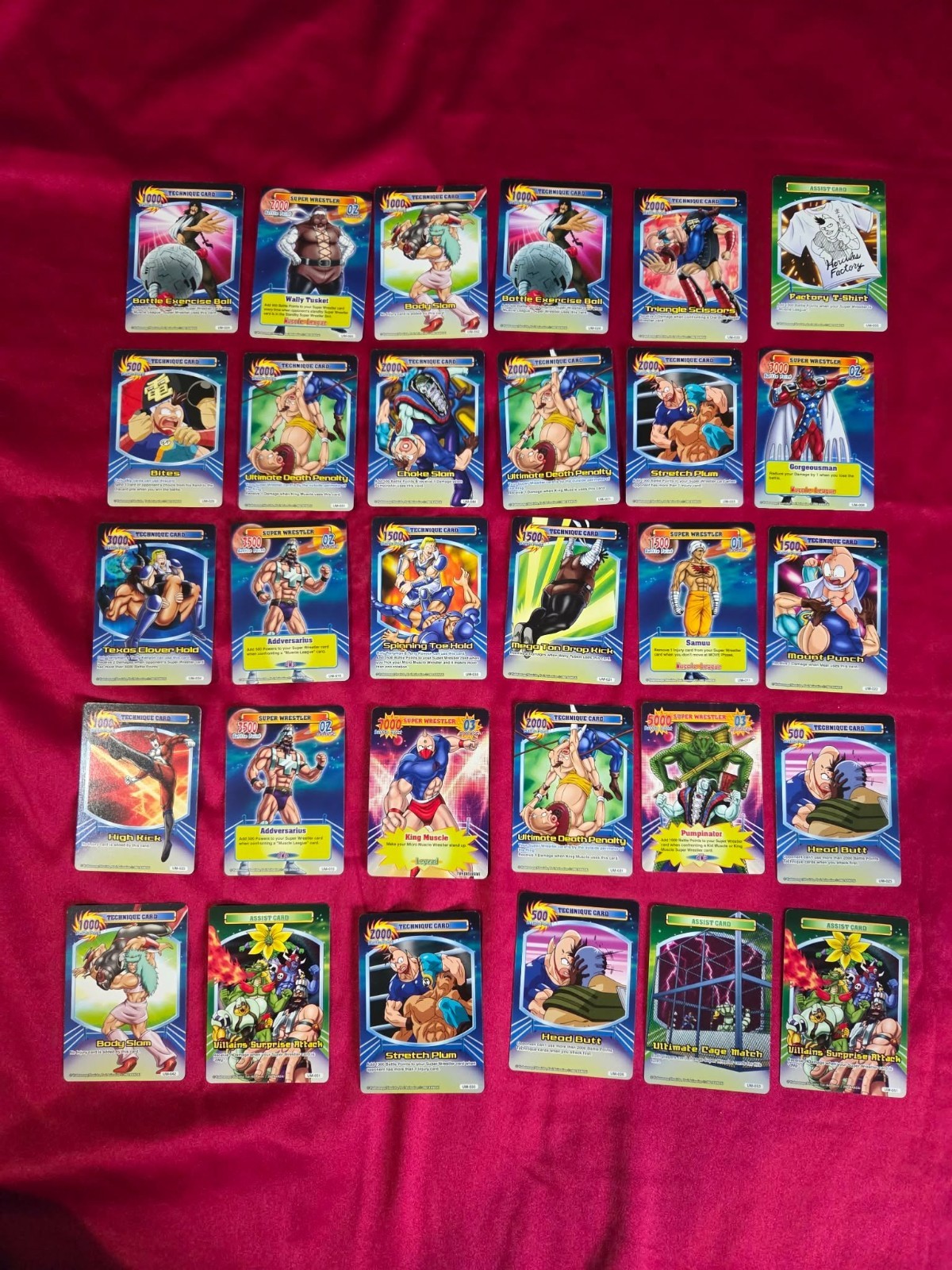 Bandai Ultimate Muscle Kinnikuman Legacy Battle Card Lot of 30 Cards