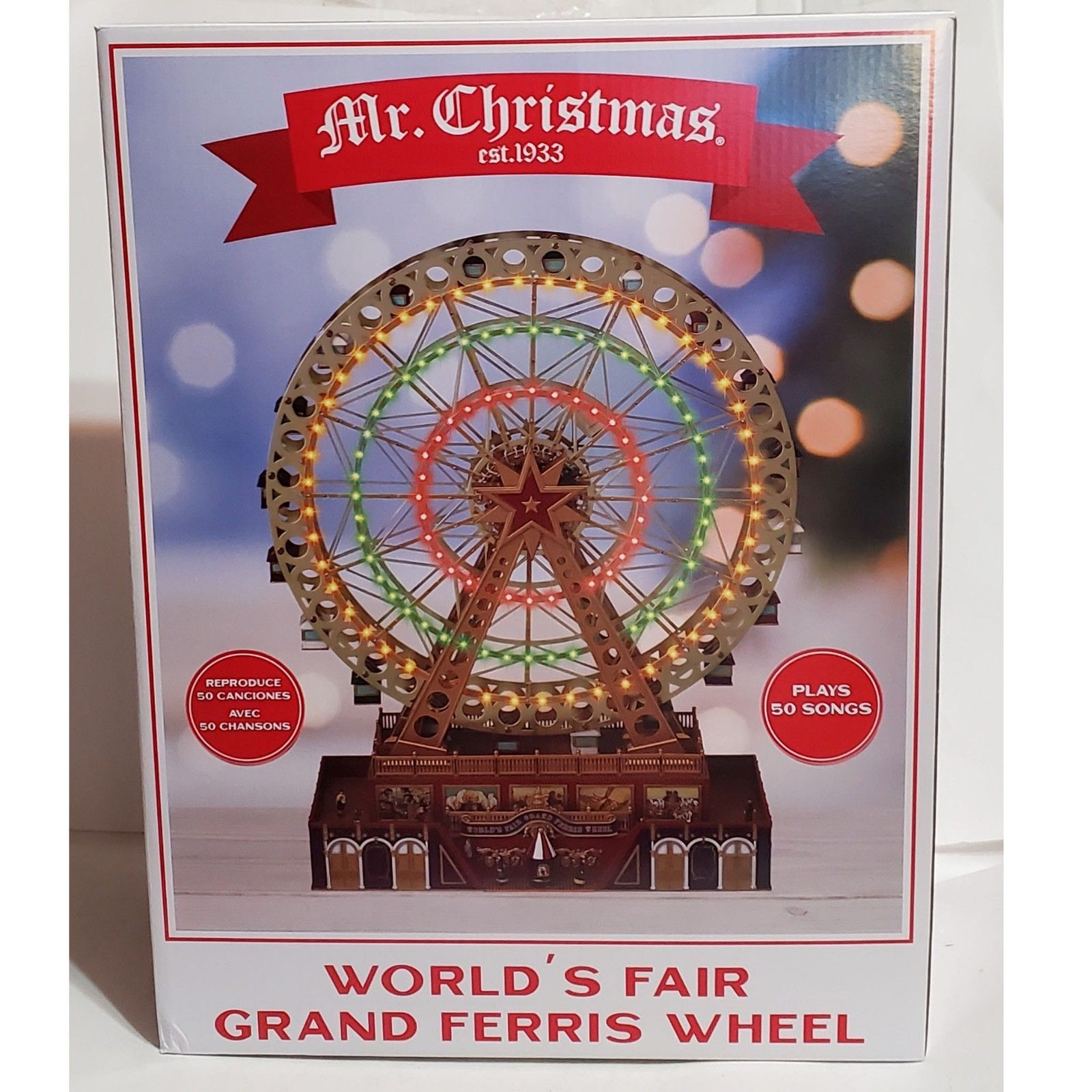 NEW Mr. Christmas World\'s Fair Grand Ferris Wheel Lighted, Musical, Animated