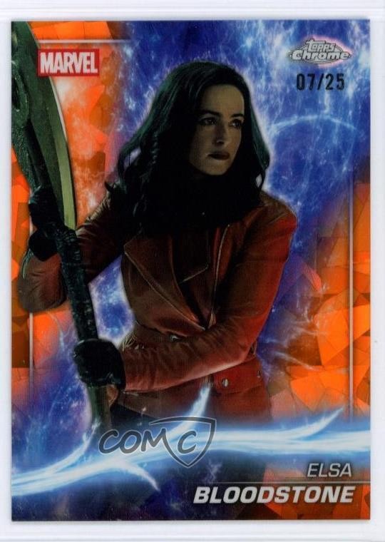2025 Topps Chrome Marvel Studios Sapphire Orange /25 Elsa Bloodstone #139 6m7