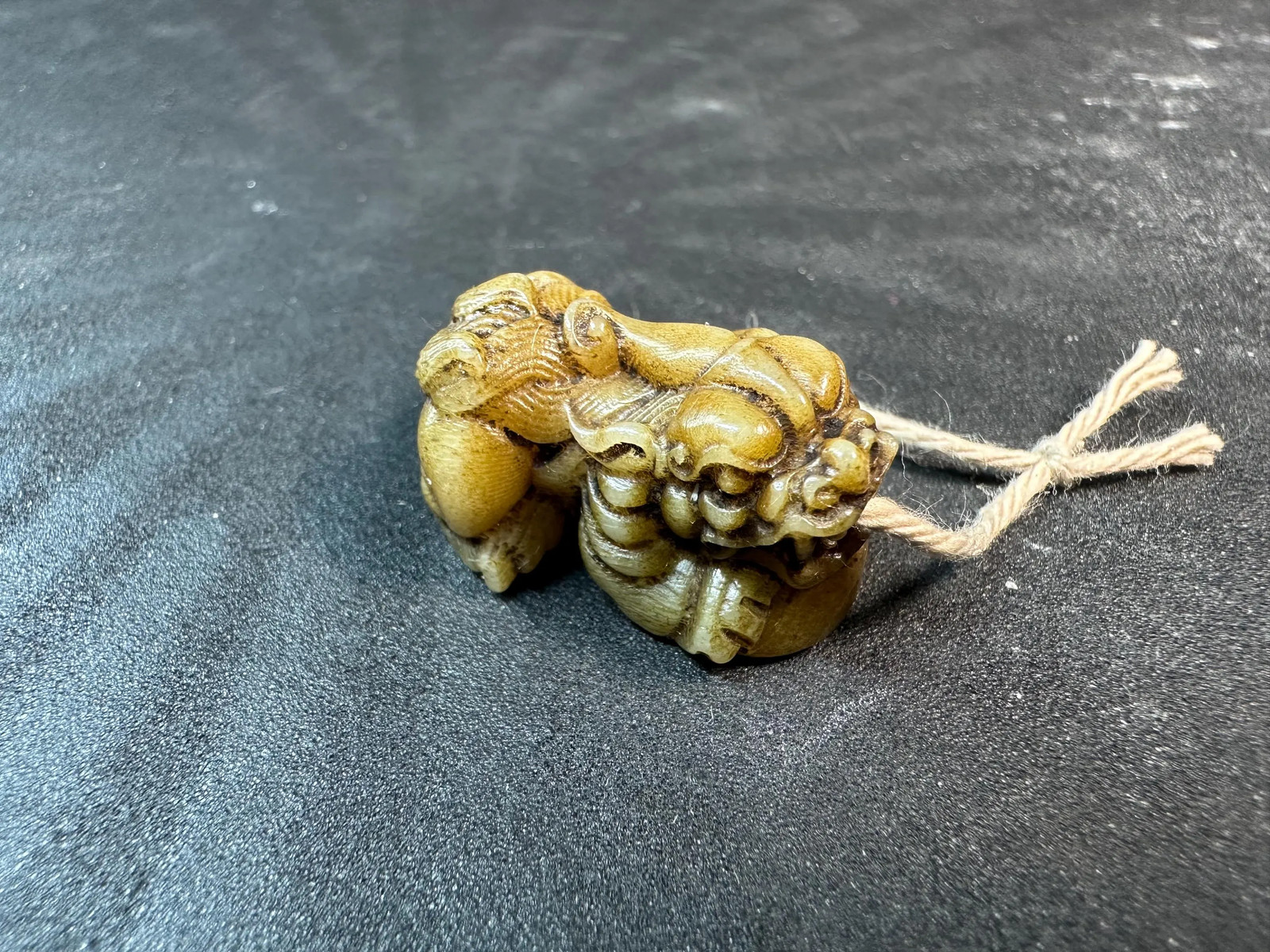 Hand Carved Yak Bone Pixiu Bead - Chinese Wealth Guardian Talisman, Feng Shui C