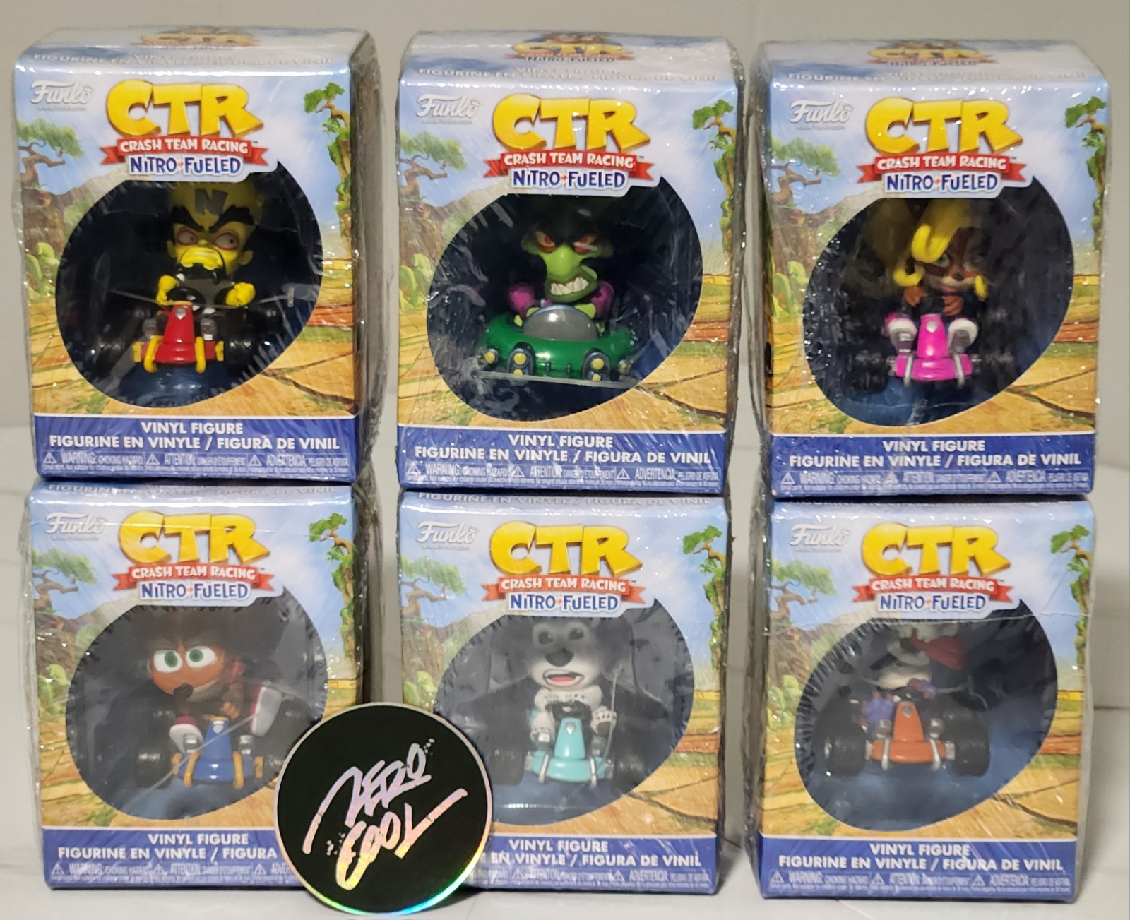 Funko CTR Crash Team Racing Nitro Fueled Mini Vinyl Figure Complete Set 6 New 