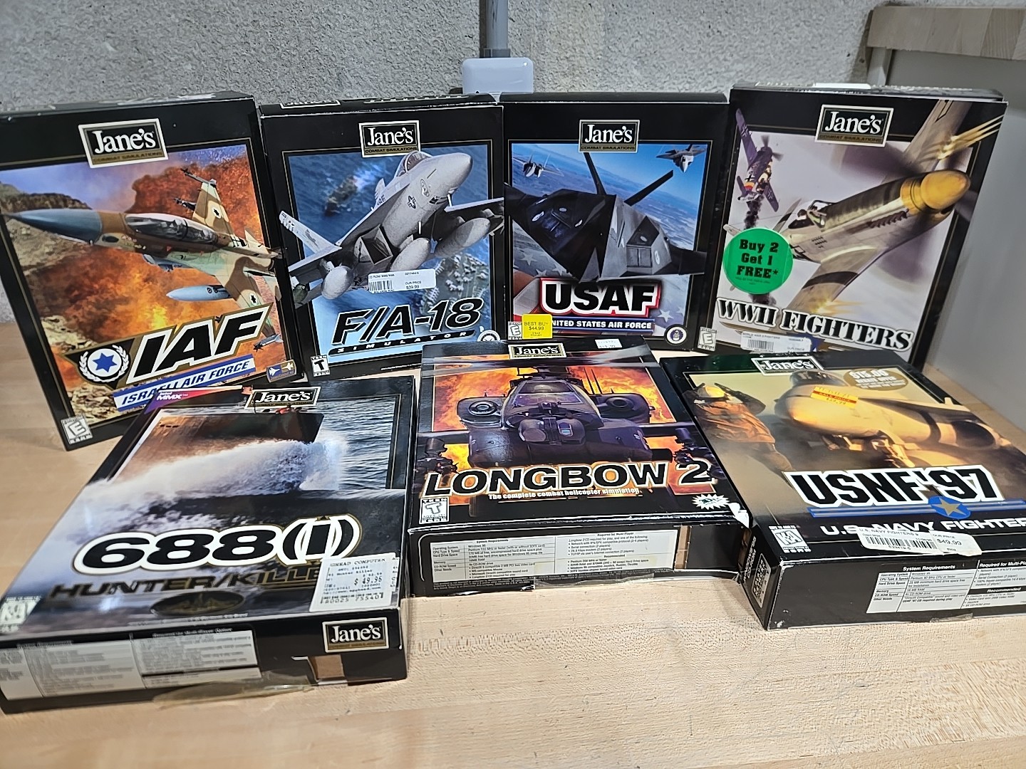 Lot Jane's Combat Simulations IAF F/A-18 USAF USNF '97 LONGBOW 2 688 (I) PC Game