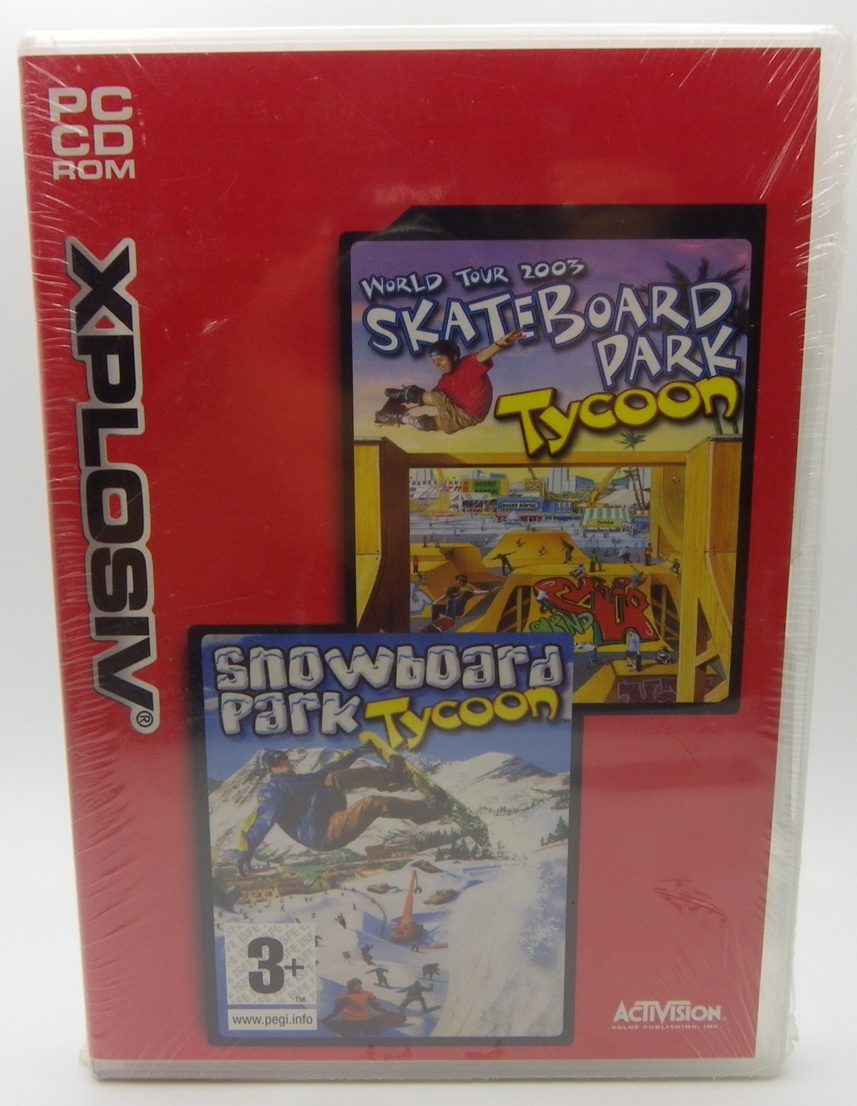 New Sealed Xplosiv Skateboard Snowboard Park Tycoon PC 2003 DVD Case Box Win XP