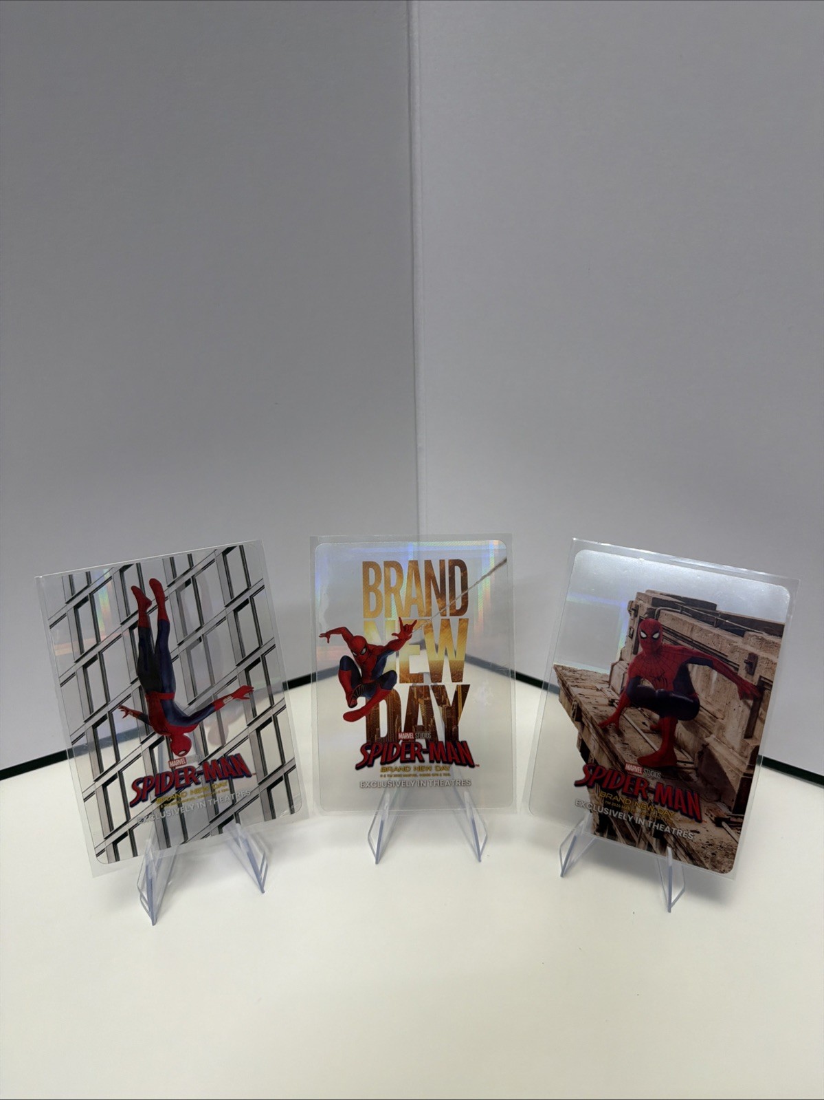 Marvels Spider-Man: Brand New Day - Movie Promo Set - 3 Transparent Cards MINT
