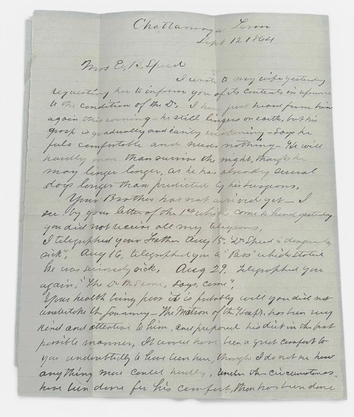 FREE 🎁 W/ PURCHASE - 1864 Civil War Chattanooga TN Letter W/ ORIGINAL ENVELOPE