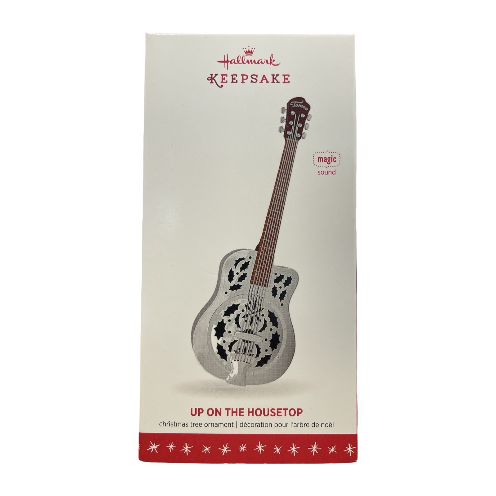 2016 Hallmark Keepsake 'Up On The Housetop' Magic Sound Guitar Ornament