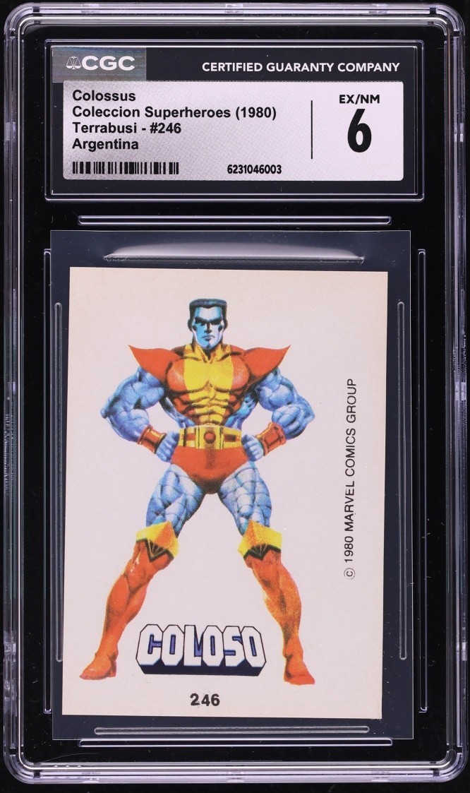 POP 1, 1^: 1980 Marvel Terrabusi Colossus #246 ROOKIE CGC 6 Coloso Argentina RC