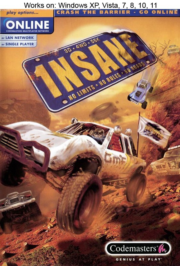 1nsane PC Game 2000 Codemasters Windows 10 11 Insane