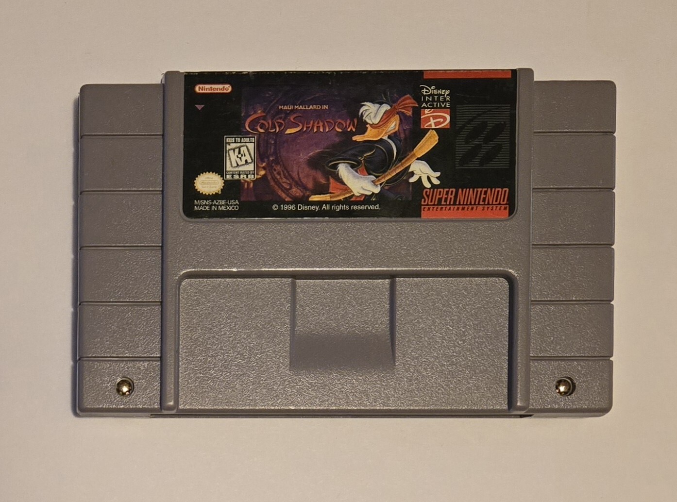 MAUI MALLARD IN COLD SHADOW SUPER NINTENDO SNES DISNEY 1996 Authentic Tested 