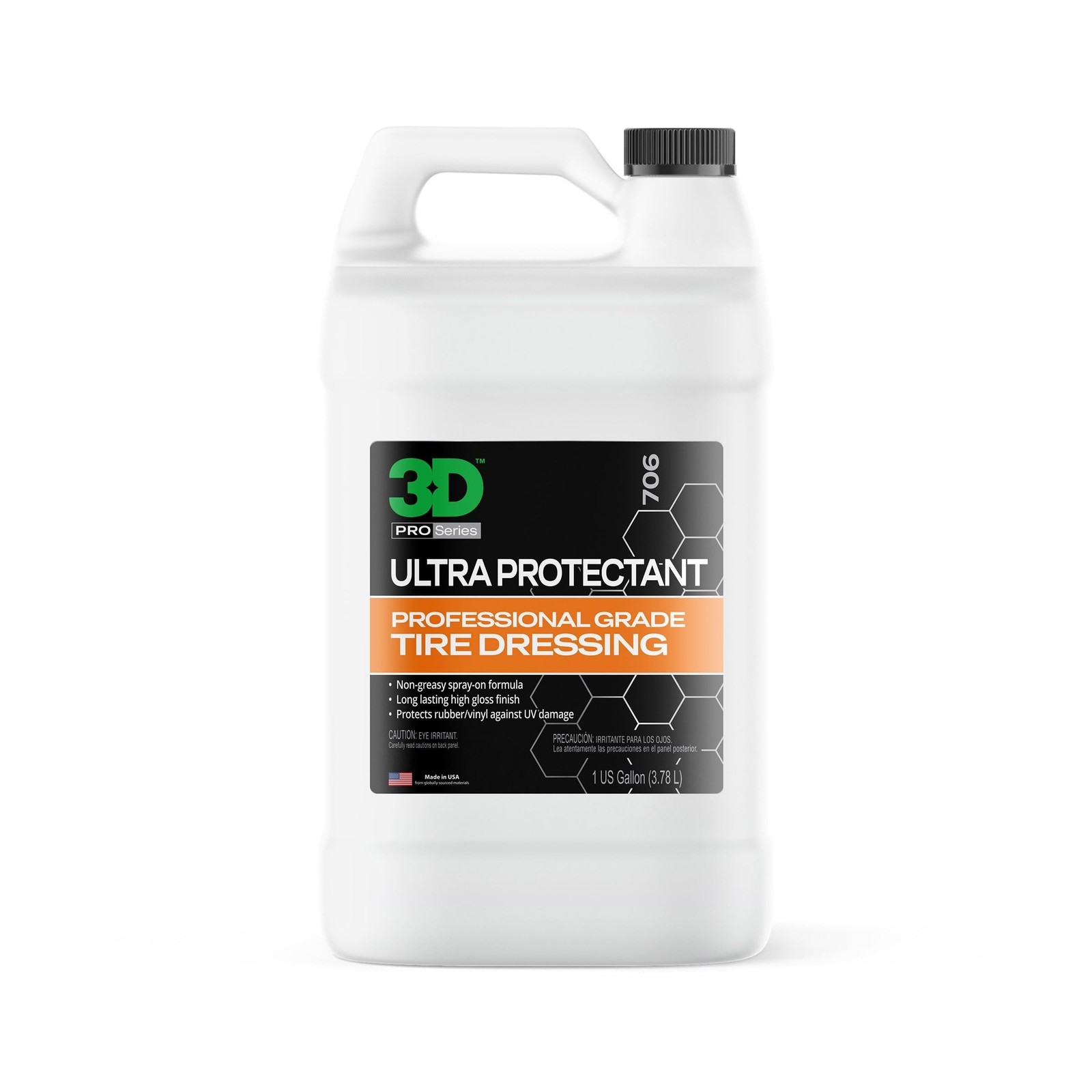 3D Ultra Protectant Tire Shine Spray – Water-Based High Gloss Tire Dressin