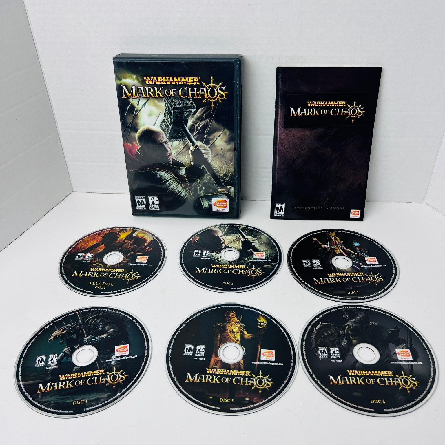 Warhammer Mark of Chaos PC CD-ROM Video Game RTS Fantasy Multiplayer