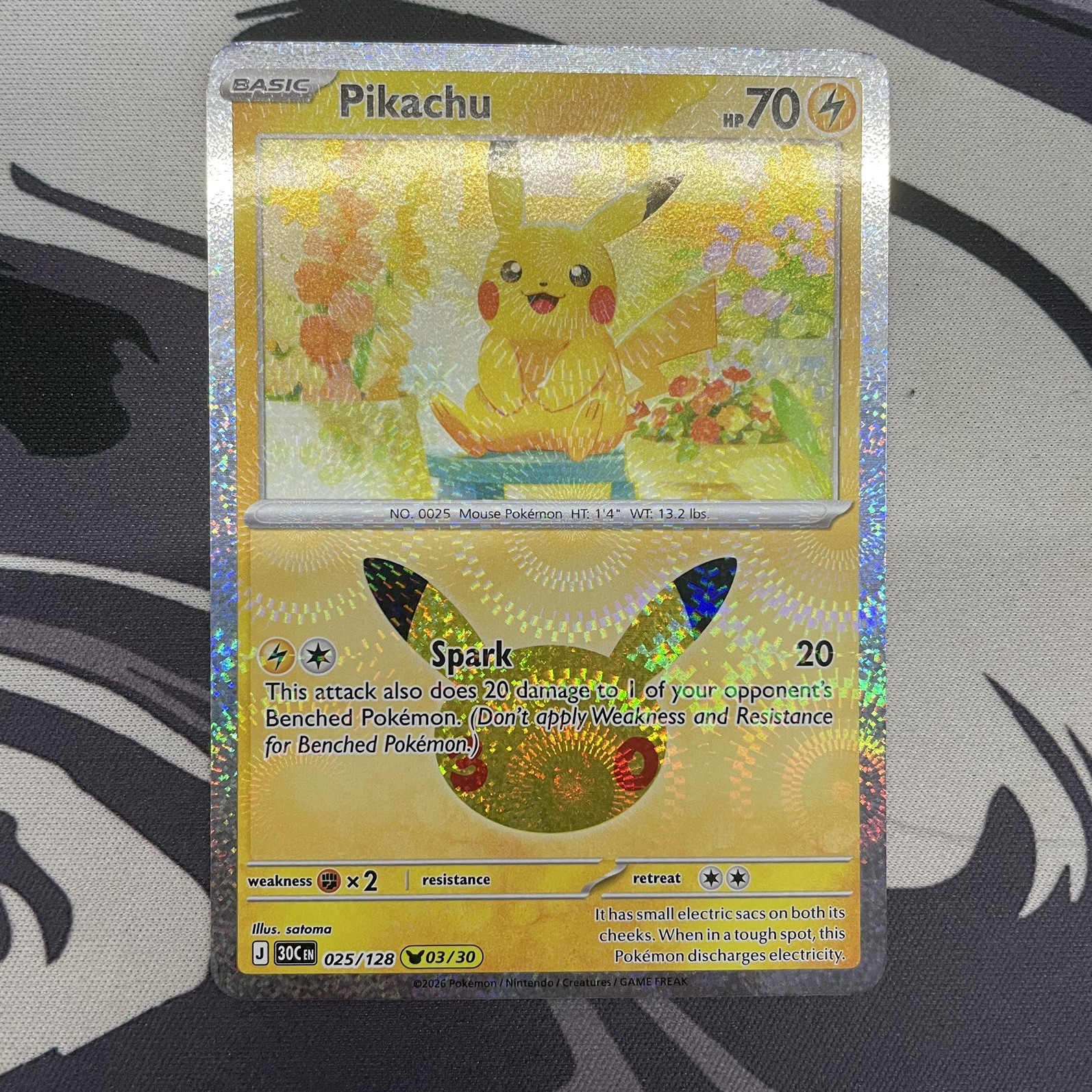 Pokémon TCG Pikachu 025/128 (03/30) 30th Anniversary