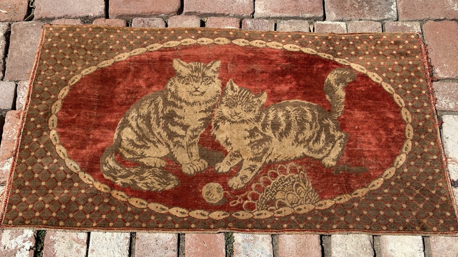 Vintage Kitty Cats Wallhanging Tapestry 44