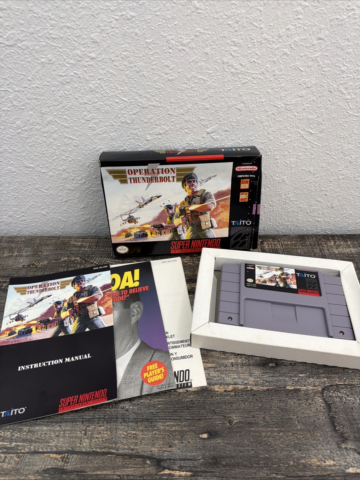 OPERATION THUNDERBOLT SNES SUPER NINTENDO COMPLETE IN BOX Rare